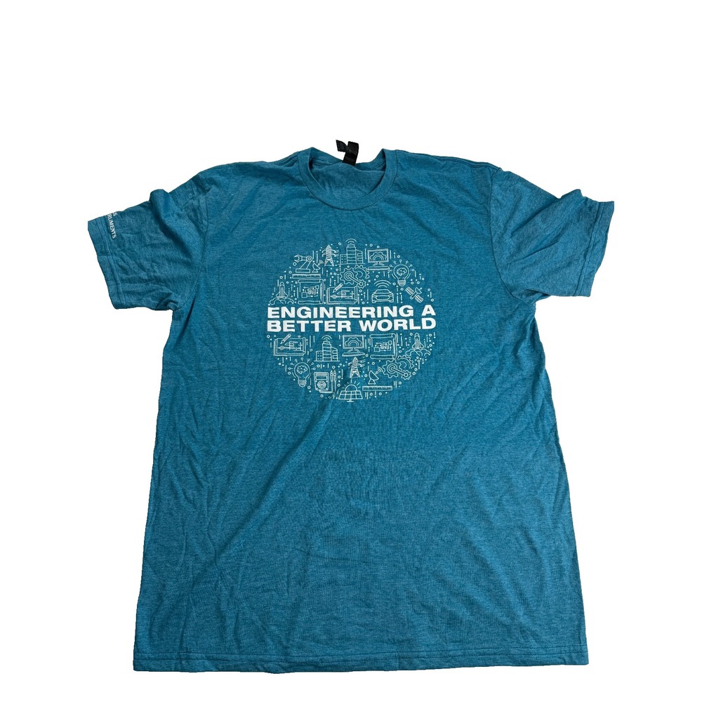 Texas Instruments Engineering Better World Graphic T-Shirt Gildan Soft Large
